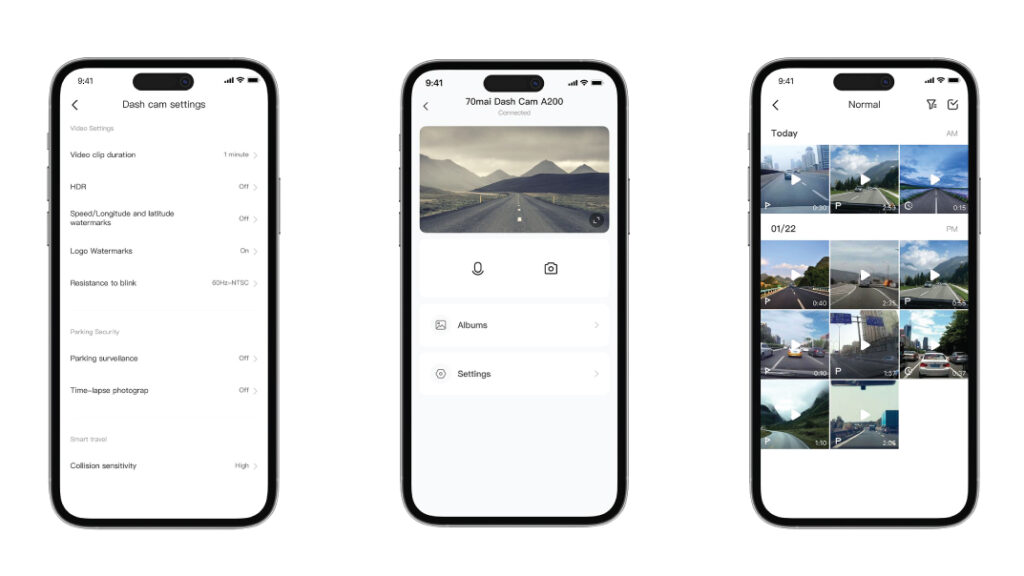 kết nối với app 70mai