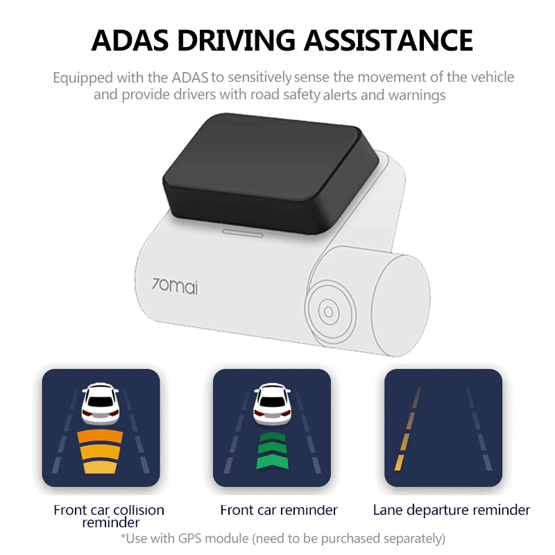 Cảnh báo ADAS trên 70mai dash cam A500S