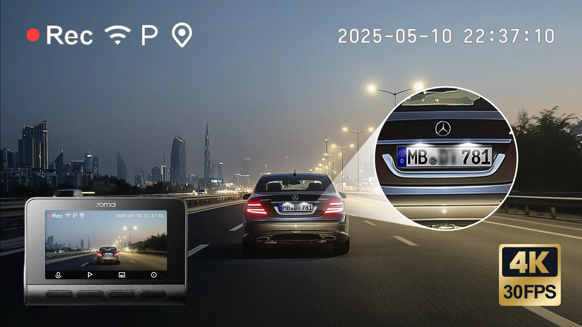 camera hành trình 70mai A800SE ghi hình chuẩn 4K HDR