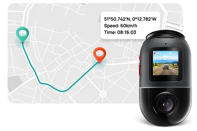 70mai omni x200 tích hợp GPS