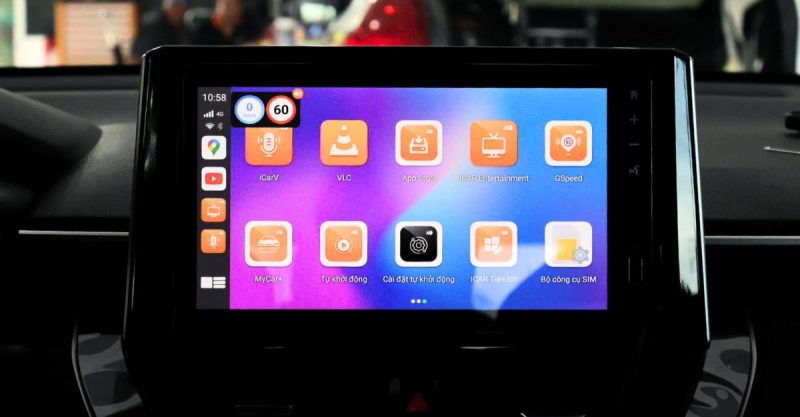 Android Box Elliview D5 Neo trên màn zin xế hộp siêu sắc nét