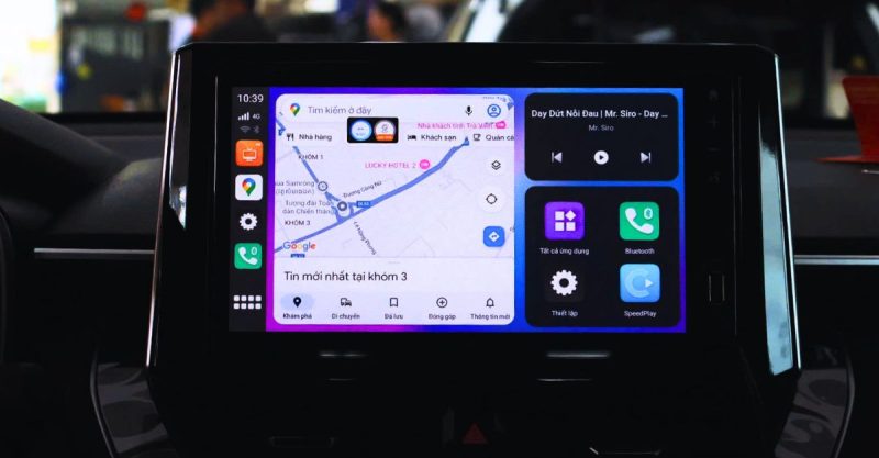 Người dùng có thể dễ dàng thao tác đầy đủ tiện ích Google Maps ngay trên giao diện Elligo Standard của Android Box Elliview D5 Neo