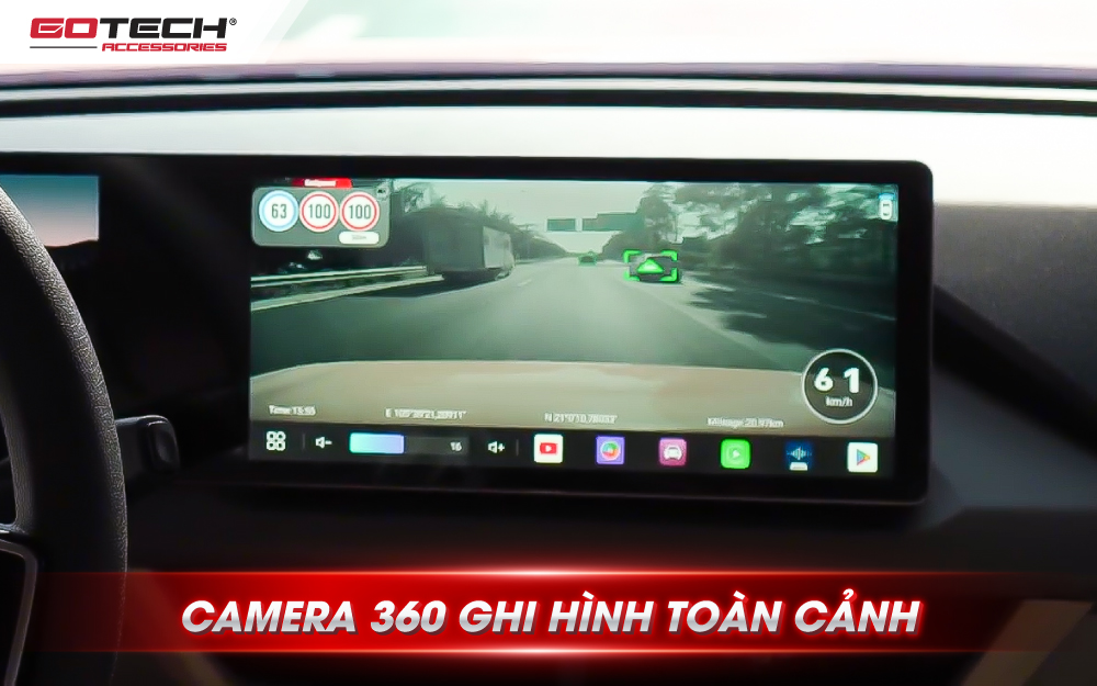 Màn hình ô tô thông minh Gotech GT VF3 tích hợp module 360