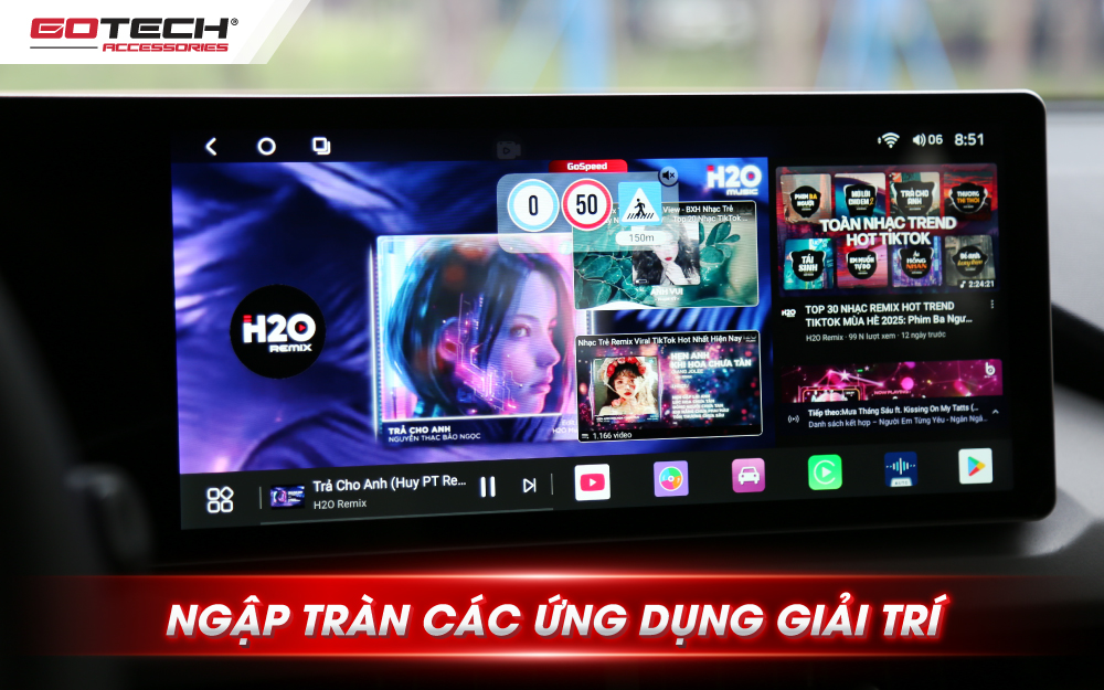 Màn hình ô tô thông minh GOTECH GT VF3 giải trí thả ga