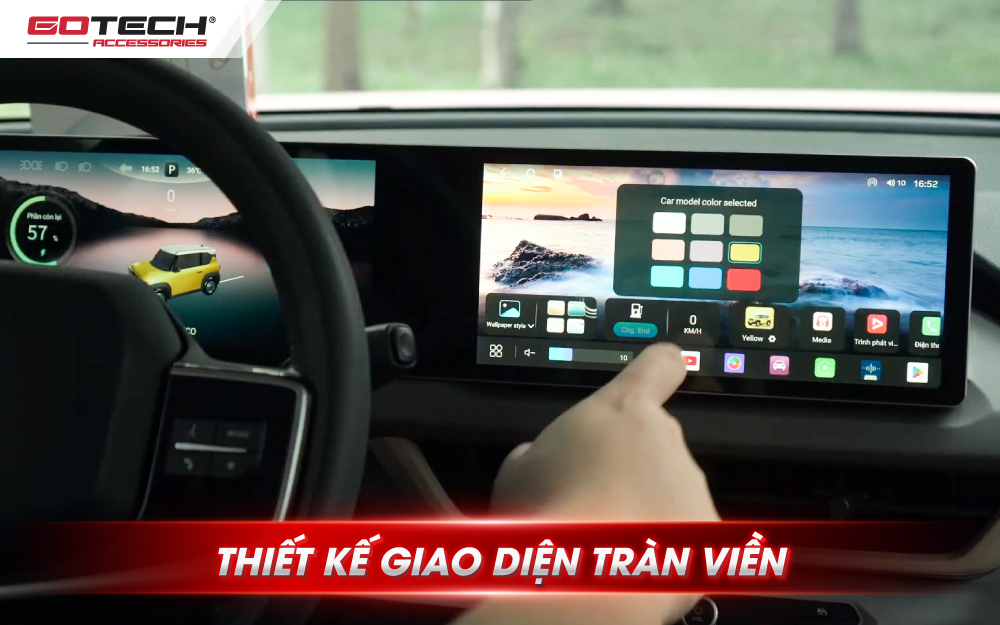 Màn hình ô tô thông minh GOTECH GT VF3 thiết kế mở rộng 