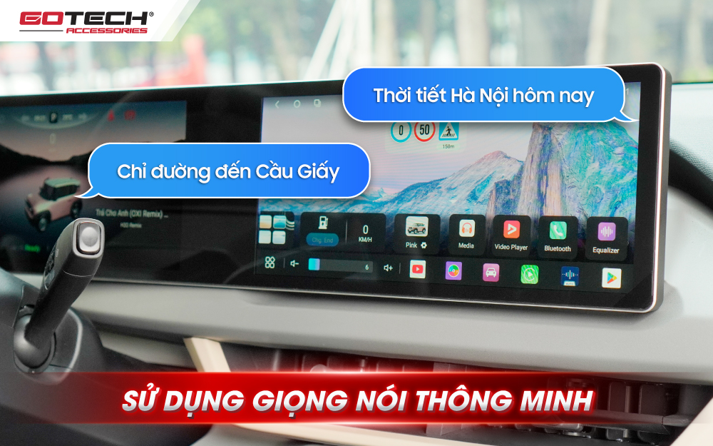Màn hình ô tô thông minh GOTECH GT VF3 sử dụng giọng nói AI