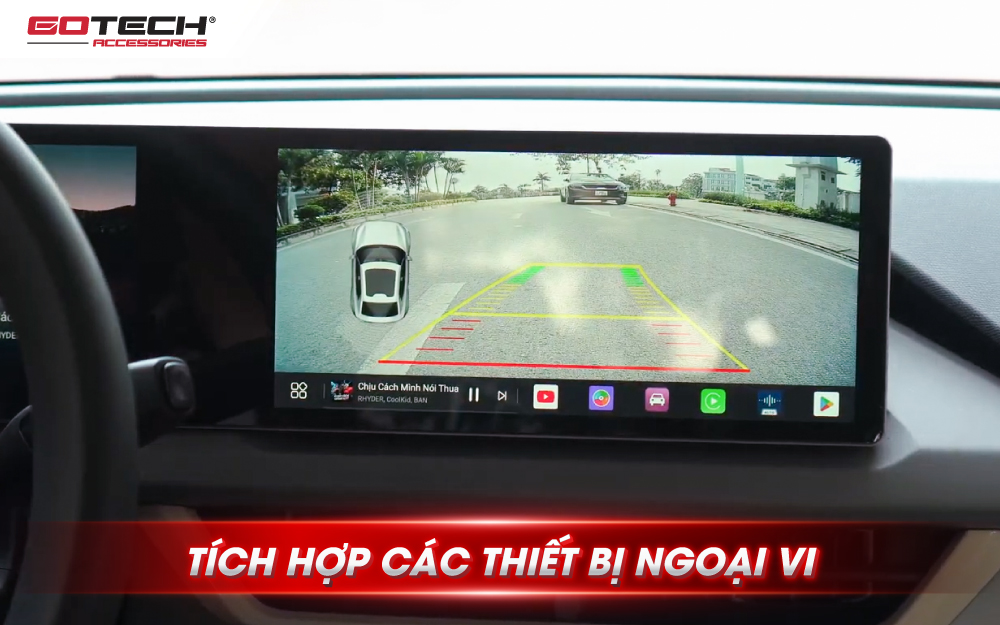 Màn hình ô tô thông minh GOTECH GT VF3 tích hợp các thiết bị ngoại vi