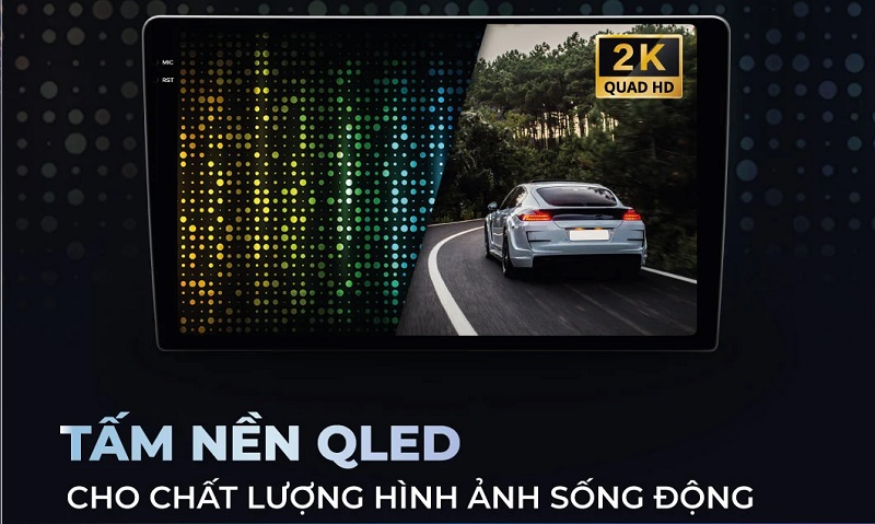 Màn hình Teyes CC3 2K dùng tấm nền QLED hiển thị siêu nét