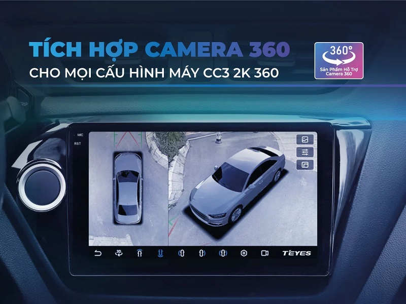 Màn hình Teyes CC3 360 tích hợp camera 360 xóa bỏ điểm mù