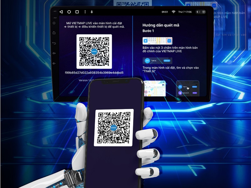 Vietmap Connect tích hợp điều khiển từ xa trên điện thoại